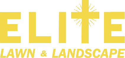 Elite Lawn + Landscape logo faded into white background