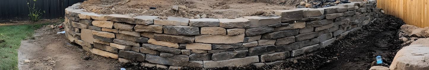 Stack of stone pavers for landscaping project